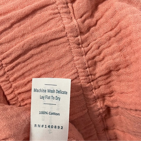 Marine Layer Pants Paula Easy Tapered Gauzy Cotton Pant in Rosette Pink Sz M NWT - Picture 15 of 16